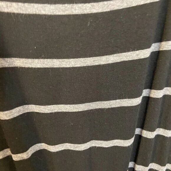 Michael Stars Ruched Striped 3/4 Sleeve Shirt Dress Casual Basic Fitted - Picture 4 of 5